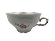 Winterling Pink Roses Tea Cup Bavaria Germany Vintage White Gold Accents 1