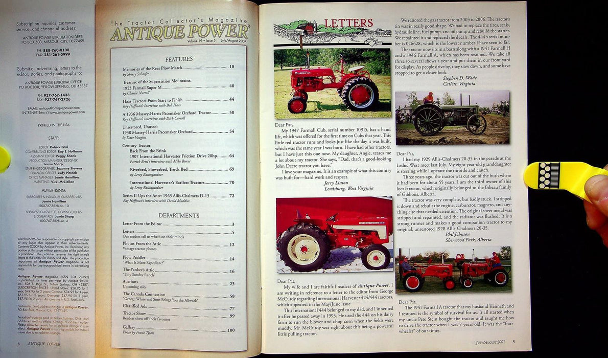 Antique Power Magazine August 2007 Vol 19 # 5 63 Allis-Chalmers Series 2