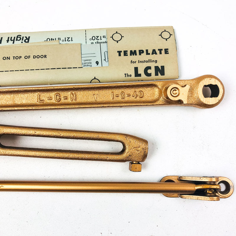 LCN Size C Potbelly Closer Arm H90 NH US10 LAC Hold Open 90 Non-Handed Bronze