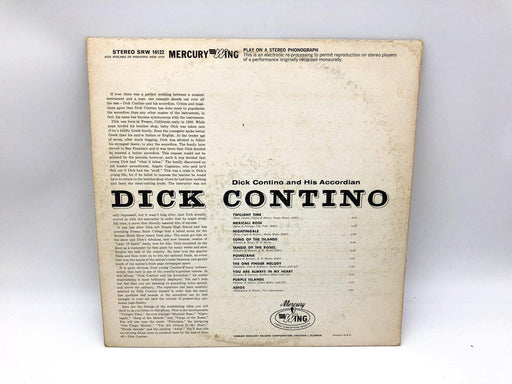 Dick Contino and His Accordion Record 33 RPM LP SRW-16122-W Wing Records 1956 2