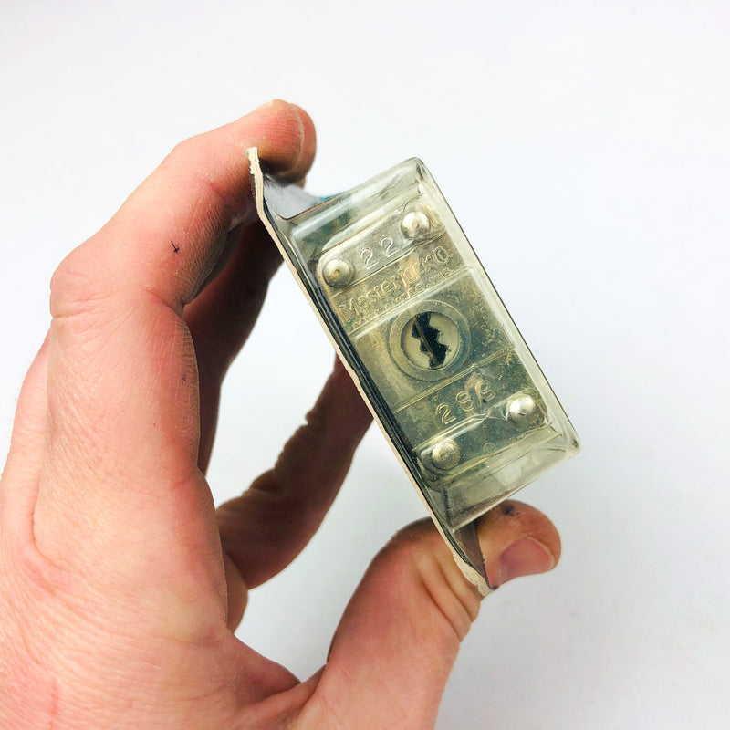 Vintage No 22-D Master Lock Padlock 1" Shackle New Old Stock NOS Multi Spring