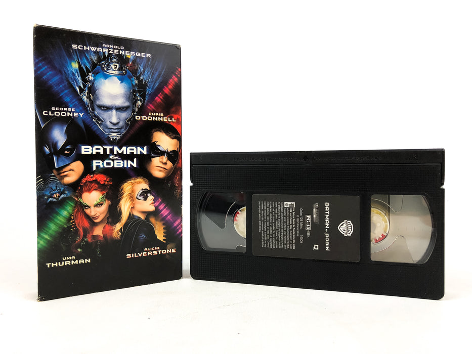 Batman & Robin VHS Tape 1997 Arnold Schwarzenegger George Clooney Uma Thurman