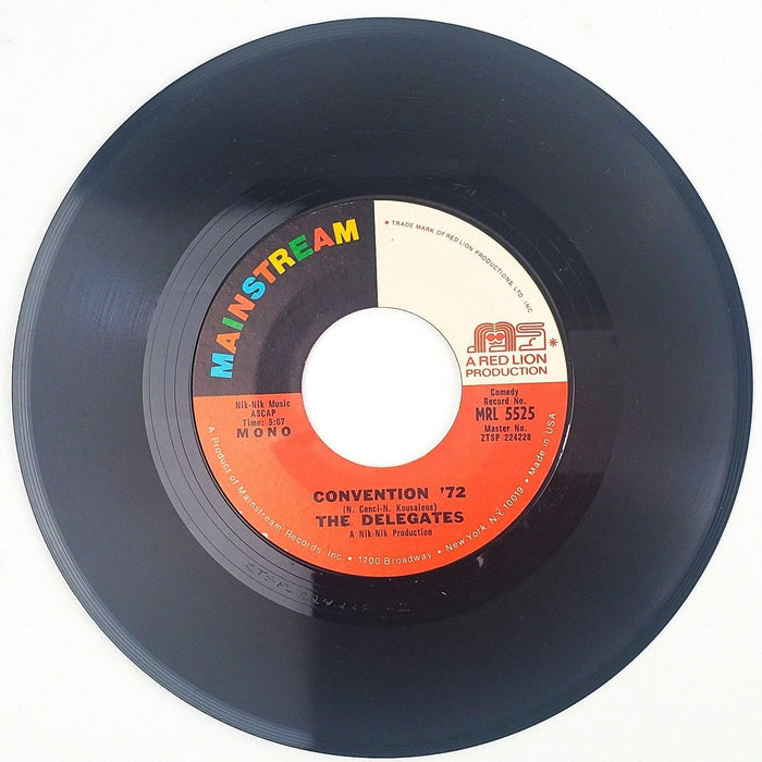 The Delegates Convention '72 Record 45 RPM Single Mainstream Records 1972 2