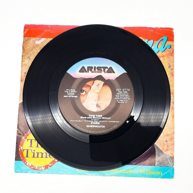 Kiara This Time 45 RPM Single Record Arista 1988 AS1-9772 4