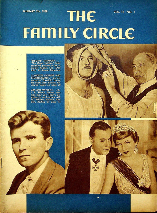 The Family Circle Magazine January 7 1938 Vol 12 No 1 Claudette Colbert 1