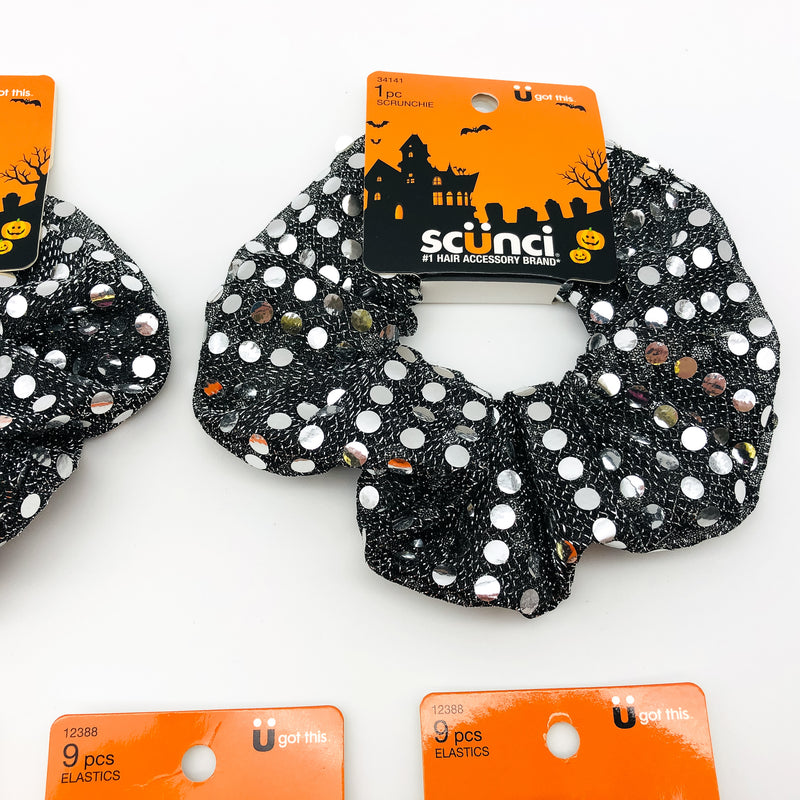 29-Piece Scunci Halloween Spooky October Scrunchies Hair Ties Orange Pumpkin