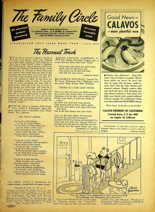 The Family Circle Magazine February 8 1946 Vol 28 No 6 Margaret O'Brien 2