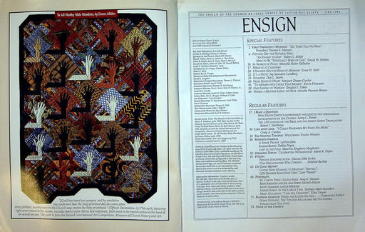 Ensign Magazine June 1992 Vol 22 No 6 Needlework From The Church Art Competition 2