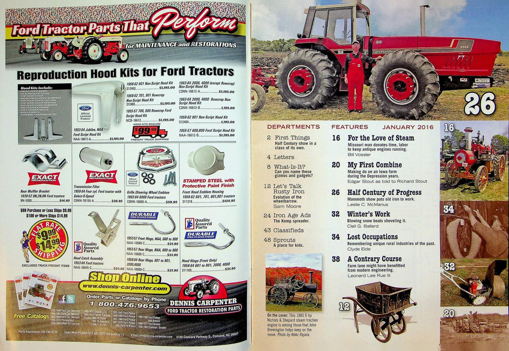 Farm Collector Magazine January 2016 Vol 18 # 6 Kemp Spreader