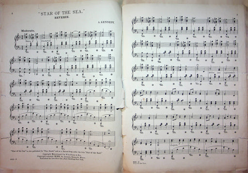 Star Of the Sea Sheet Music Reverie Amanda Kennedy Piano 1910 Leo Feist 2