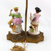 Occupied Japan Lady Lamp Double Student French Provincial Man Woman Sheep 19" 8