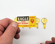 5x Eagle Lock Co 0750 Key Blanks Brass USA Made Vintage NOS 4