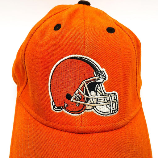 Vintage Cleveland Browns Football Hat Baseball Cap NFL Hook Loop Orange Helmet 2