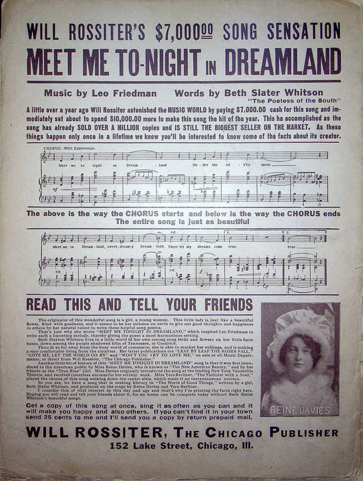 Sheet Music I'd Love To Live In Loveland W R Williams 1910 Maud Lambert 4