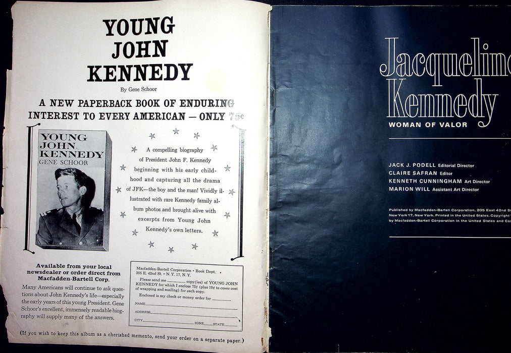 Jacqueline Kennedy Woman Of Valor Magazine 1964 JFKs Wife President Biography