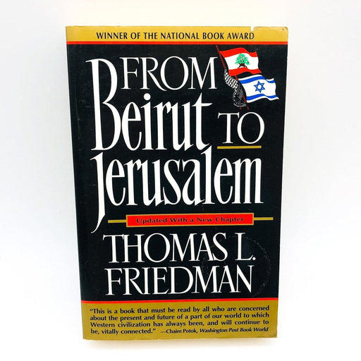 From Beirut To Jerusalem Paperback Thomas L. Friedman 1995 Israeli Arab Conflict 1