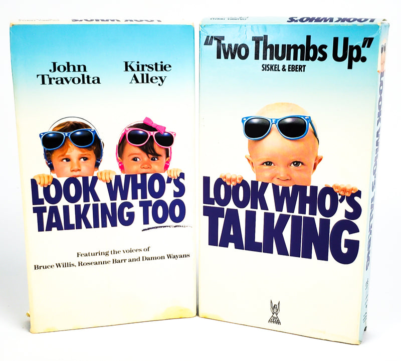 Look Who's Talking & Look Who's Talking Too VHS Movies