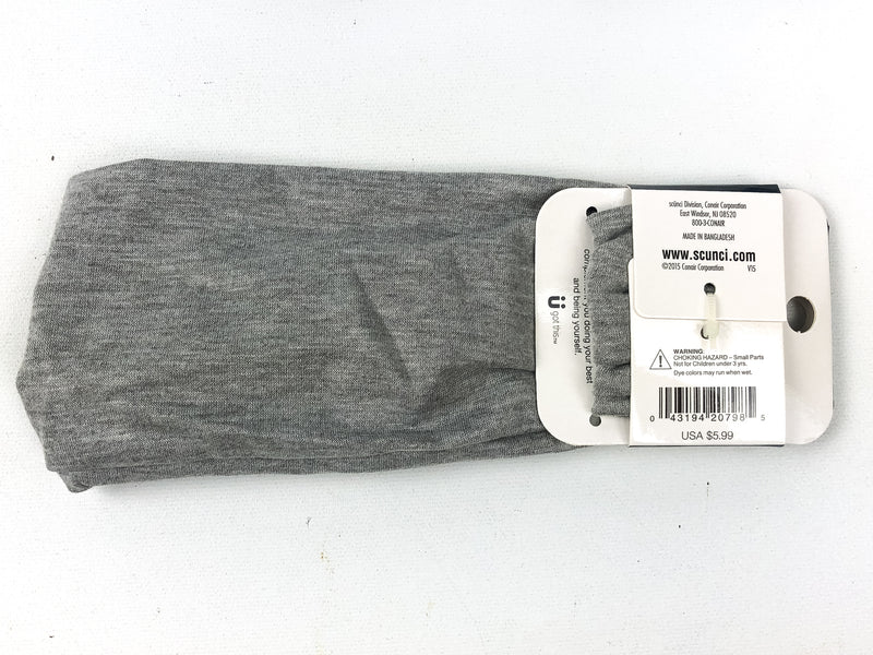 3-PK Scunci Braided Lux Headwrap Gray Super Soft Work Out Chill Out Active