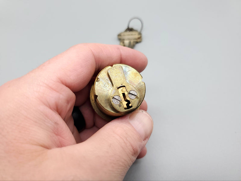 Schlage Mortise Lock Cylinder 900E E Keyway Bright Brass US3 1" Length NOS