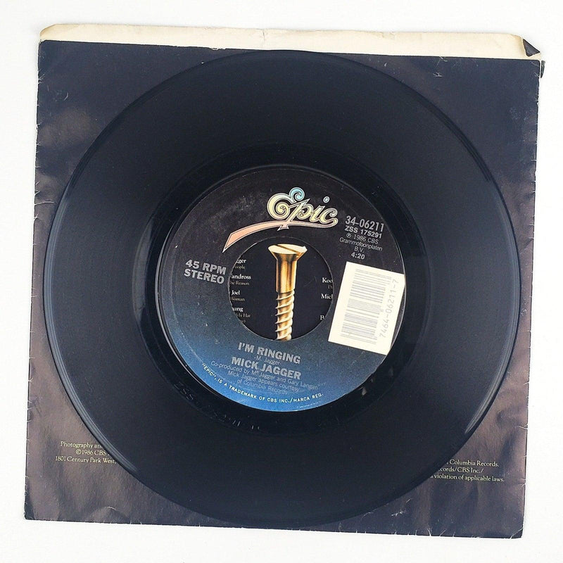 Mick Jagger Ruthless People Record 45 RPM Single 34-06211 Epic 1986 3