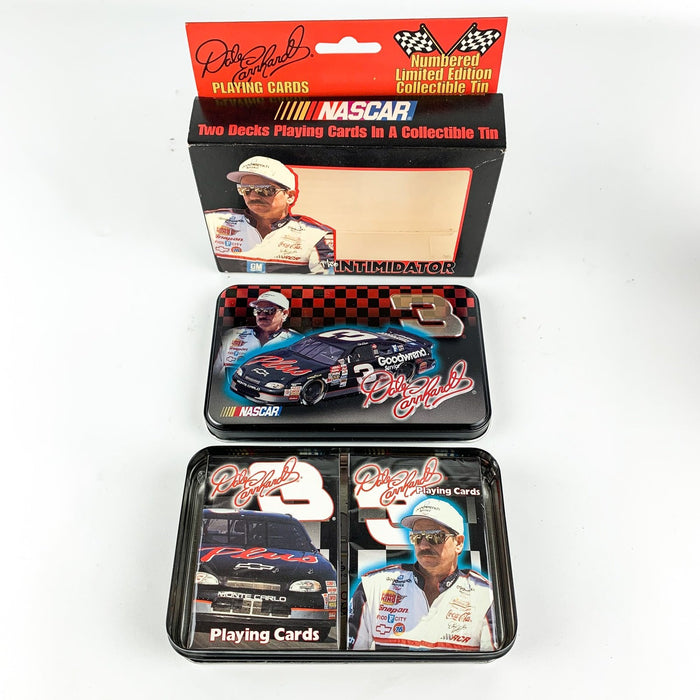 1999 Dale Earnhardt Sr Double Deck Playing Cards in Collectors Tin BOX Damage 3