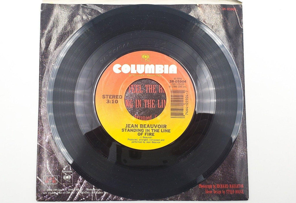 Jean Beauvoir Feel The Heat Record 45 RPM Single 38-05904 Columbia 1986 4