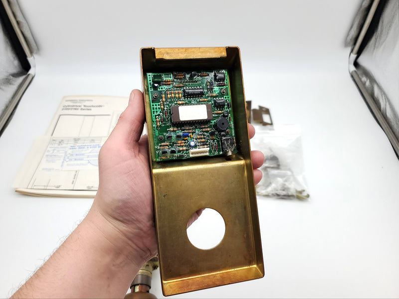 Yale Touch Code Door Knob Entry Lock 2150 Oiled Bronze 2-3/4" BS Missing PCs