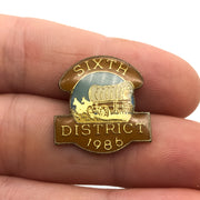 UBC United Brotherhood of Carpenter's Lapel Pin Oregon Sixth District 1986 2