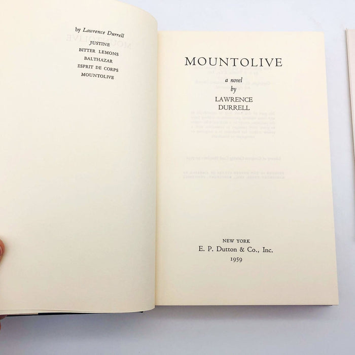 Lawrence Durrell Book Mountolive Hardcover 1959 BCE Zionism Egypt Diplomat 8