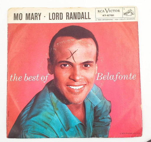 Harry Belafonte Mo Mary 45 RPM Single Record RCA 1956 w/ Sleeve 1