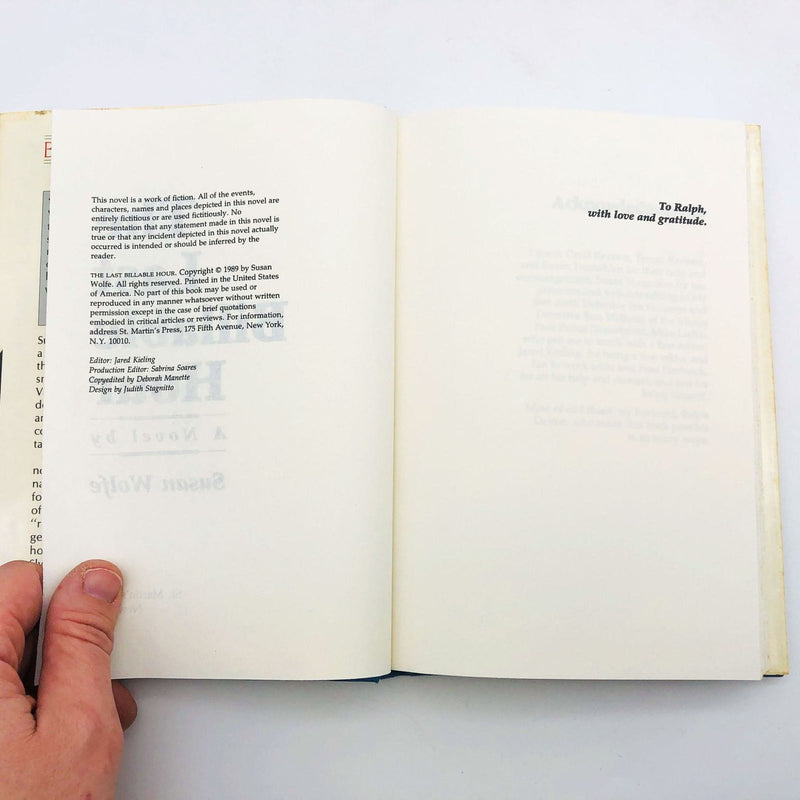 The Last Billable Hour Hardcover 1989 Book Club Ed Lawyer Courtroom Drama 8