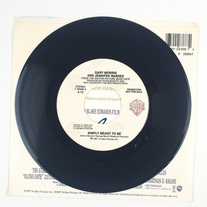 Gary Morris Simply Meant To be Record 45 RPM Single Warner Bros 1987 Promo 3