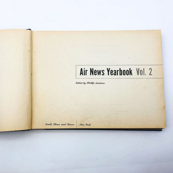 Air News Yearbook Vol 2 Hardcover Phillip Andrews 1944 1st Edition Letterpress 2 8