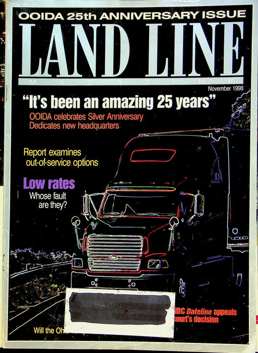 Land Line Magazine November 1998 Vol 23 # 6 Silver Anniversary