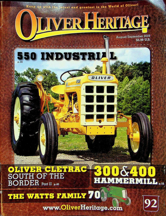 Oliver Heritage Magazine August/September 2019 Vol 17 # 1 550 Industrial