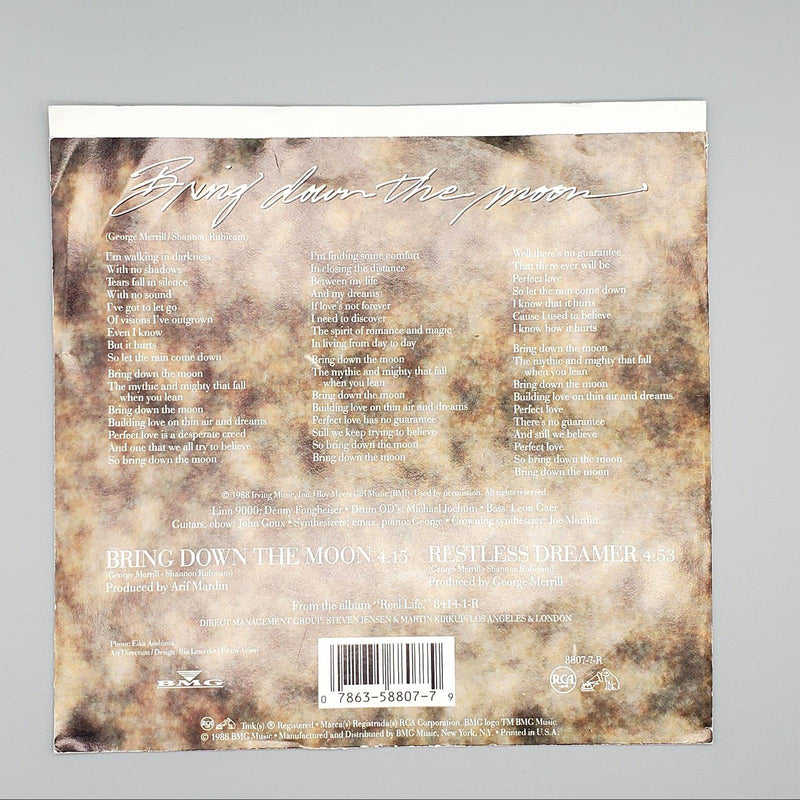 Boy Meets Girl Bring Down The Moon Single Record RCA 1989 8807-2-RDJ PROMO 2