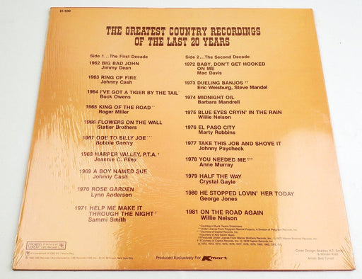 20 Grand Years of Country 33 RPM LP Record CBS Records 1982 In Shrink H-100 2