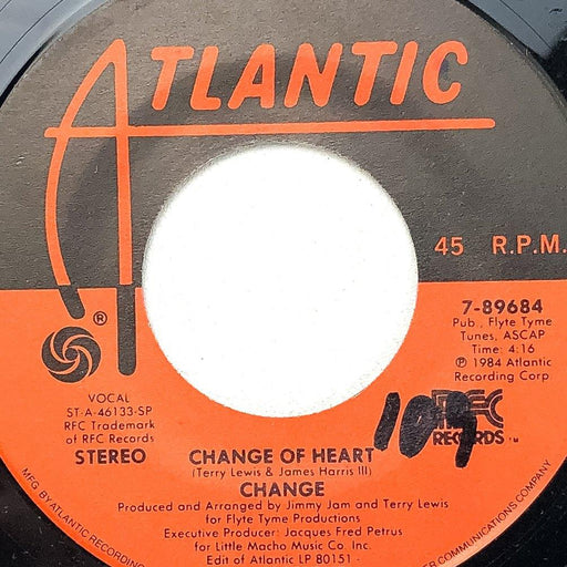 Change 45 RPM 7" Single Record Change of Heart / True Love Jimmy Allen 7-89684 1