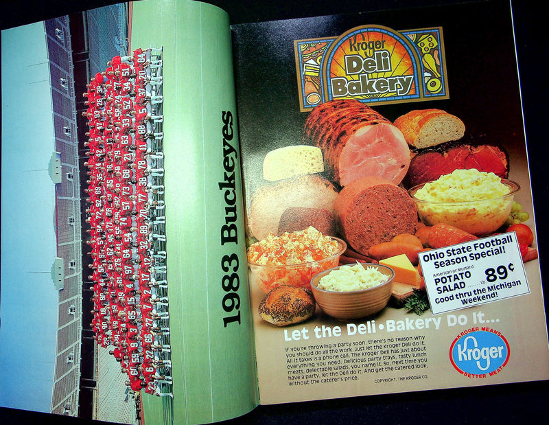 Ohio State Buckeye Football Program November 12 1983 Vs. Northwestern Wildcats
