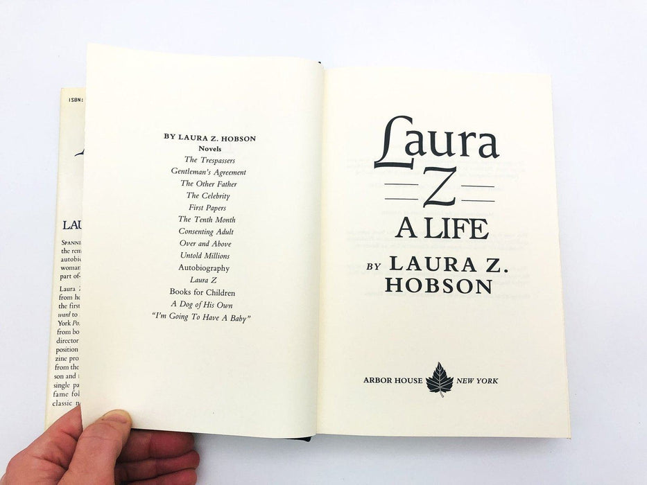 Laura Z A Life Hardcover Laura Z Hobson 1983 Jewish Author Promotion Writer Cpy1 7