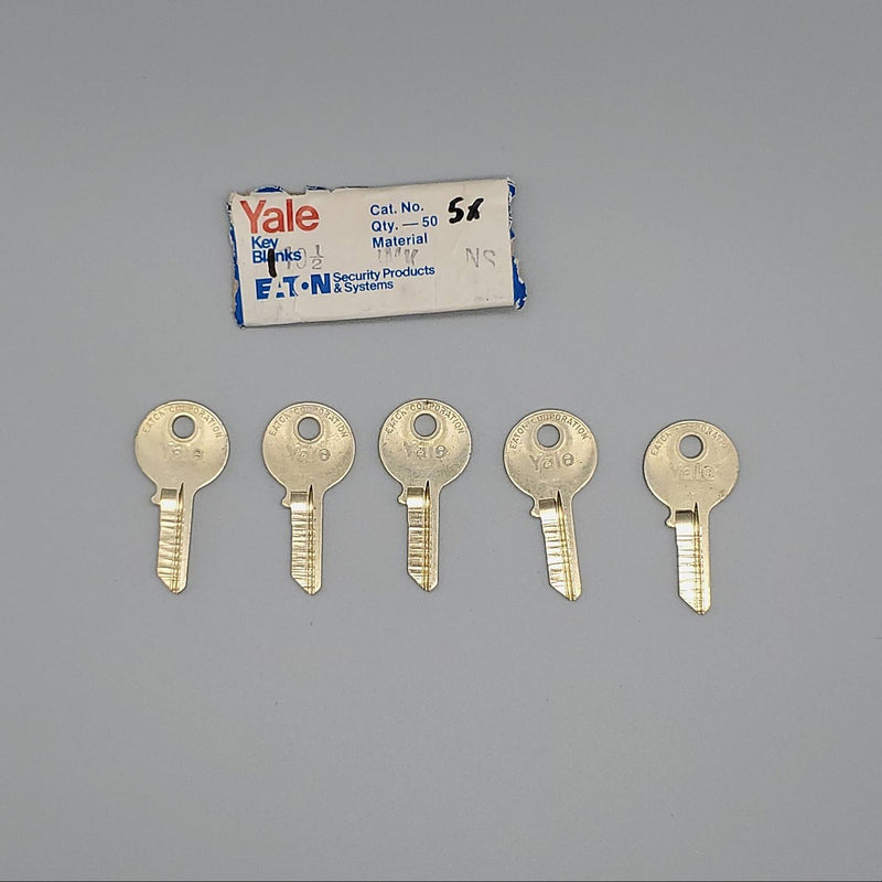 5x Yale RN110 1/2 Key Blanks JMK Keyway Nickel Silver 4 Pin NOS 3