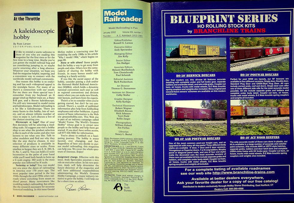 Model Railroader Magazine January 2002 Vol 69 No 1 HO Old West Layout