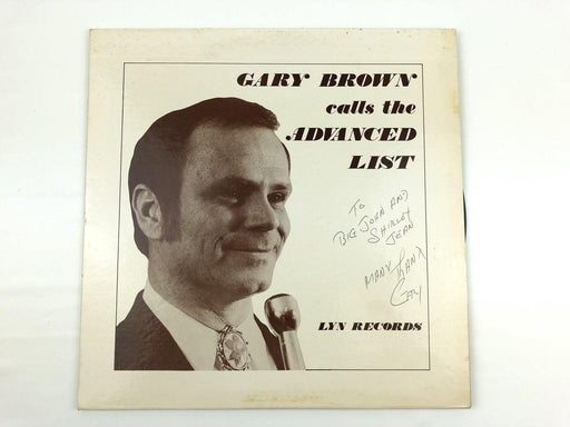 Gary Brown Calls the Advanced List Record LP LSB 1001 Lyn Autographed Signed 2