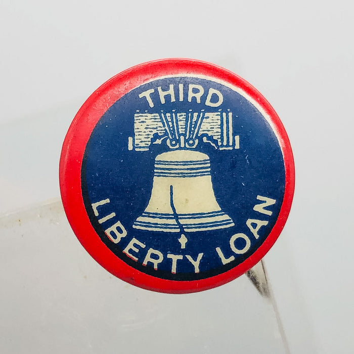 Third Liberty Loan Button Pinback .75" WW1 Patriotic Bond Pin Campaign 1