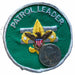 3ct Boy Scouts Patrol Leader Patch Clear Plastic Back Brown Eagle Gray Border 5