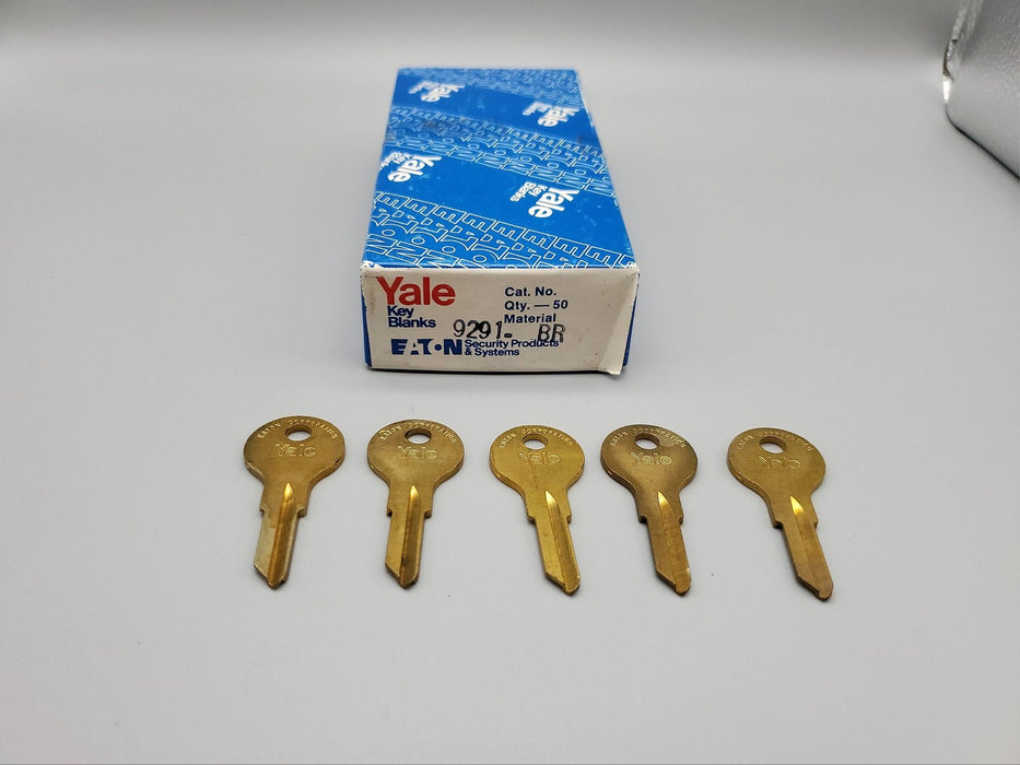 5x Yale RB9291 Key Blanks BR Keyway Brass Round Bow USA Made Vintage NOS 3