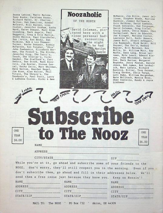 The Nooz Magazine Feb 1989 Liberal Alternative Akron Ohio The Rolling Stones