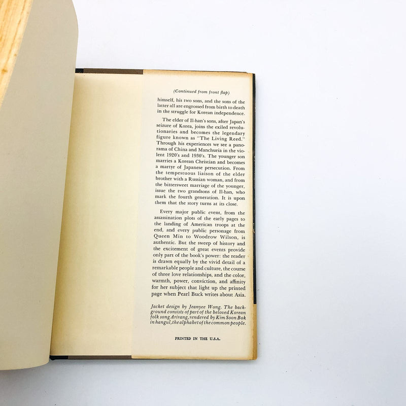 The Living Reed HC Pearl S. Buck 1963 Exiled Revolutionaries Japan Korea BCE 10