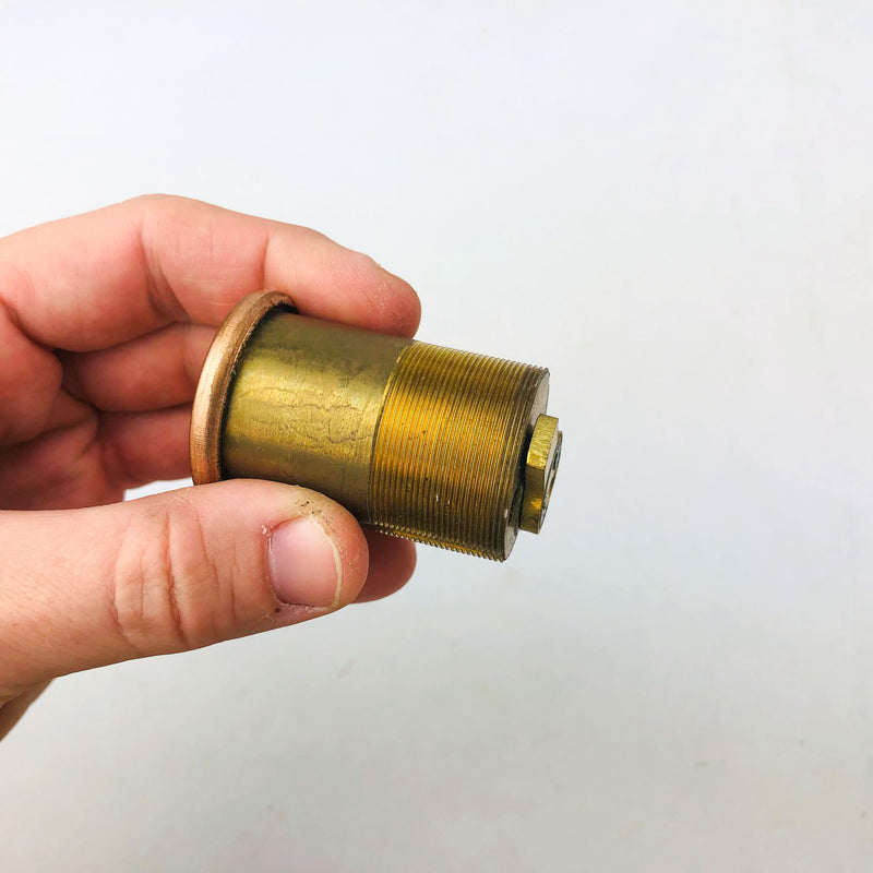 Yale Mortise Cylinder 1152 1-3/4" US10 Satin Bronze 6 Pin New Old Stock NOS Cpy1