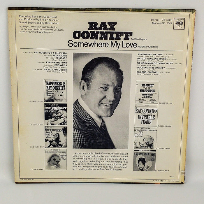 Ray Conniff Somewhere My Love Record 33 RPM LP CL 2519 Columbia 1966 2
